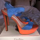 Jessica Simpson Shoes | Jessica Simpson Suede Platform Sandals | Color: Orange | Size: 8