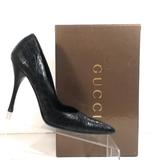 Gucci Shoes | Gucci Women Caiman Black High Heels Pumps Sz 7 B | Color: Black | Size: 7