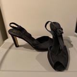 Kate Spade Shoes | Kate Spade Black Slingback Heels With Bow Detail | Color: Black | Size: 10