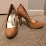 Jessica Simpson Shoes | Jessica Simpson Nude Pumps With Red Suede | Color: Red/Tan | Size: 7