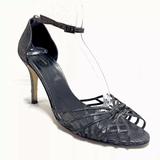 Kate Spade Shoes | Kate Spade Heel Sandals Black Silver Glitter | Color: Black/Gray | Size: 9.5