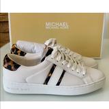 Michael Kors Shoes | Michael Kors Irving Striped Lace-Up Sneakers | Color: White | Size: 5.5