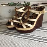 Jessica Simpson Shoes | Jessica Simpson Platform Wedges | Color: Cream/Tan | Size: 8.5