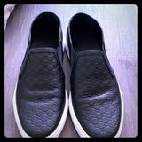 Gucci Shoes | Gucci Signature Slip-On Sneakers | Color: Black | Size: 7.5