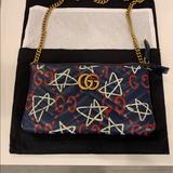 Gucci Bags | Gucci Ghost Chain Wallet | Color: Blue/Red | Size: Os