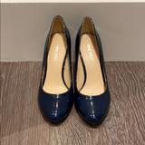 Nine West Shoes | Heels Worn Once Little Scuff On Inside Of Shoe | Color: Blue | Size: 6.5
