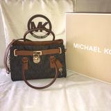 Michael Kors Bags | Mk Hamilton Satchel Top Handle Handbag | Color: Brown/Gold | Size: Os