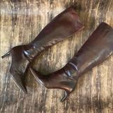Gucci Shoes | Gucci Leather Boots | Color: Brown/Red | Size: 8.5