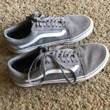 Vans Shoes | Gray Old Skool Vans Size 9 | Color: Gray/White | Size: 9