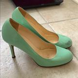 Kate Spade Shoes | Kate Spade Patent Mint Heels 8.5 Italy | Color: Blue/Green | Size: 8.5