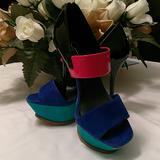 Jessica Simpson Shoes | Jessica Simpson Ladies Platform Stilettos | Color: Blue/Pink | Size: 6.5