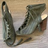 Jessica Simpson Shoes | Jessica Simpson Lace Up Wedge | Color: Brown/Green | Size: 7.5