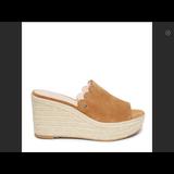 Kate Spade Shoes | Kate Spade Suede Platform Espadrilles Sz 7.5 | Color: Tan | Size: 7.5