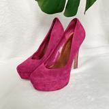 Jessica Simpson Shoes | Cute Magenta Pink Suede Platform Heels | Color: Pink/Purple | Size: 8.5