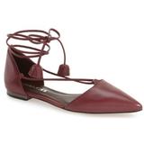Coach Shoes | Coach Burgandy Johnson Shine Calf Leather Flats | Color: Purple/Red | Size: Various