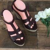 J. Crew Shoes | J. Crew Palma Brown Leather Platform Wedge Sandals | Color: Brown | Size: 9