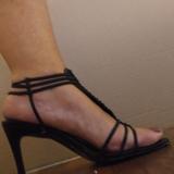 Nine West Shoes | Nine West Black Stiletto Sandals Size 8.5 | Color: Black | Size: 8.5