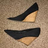 American Eagle Outfitters Shoes | Bn American Eagle Cork Wedge Platforms | Color: Black | Size: 10