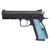 CZ-USA Shadow 2 SA 9mm Luger 4.89" Barrel 17-Round Steel With Blue Grips
