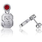 Dayna Designs NC State Wolfpack Silver Halo Earrings