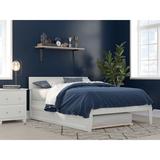 Three Posts™ Baby & Kids Aahil Solid Wood Platform Standard Bed w/ Trundle by Three Posts™ Metal in White | Wayfair