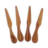 Spread Joy,'Hand Crafted Teak Wood Spreaders Made in Thailand (Set of 4)'