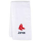 Infant White Boston Red Sox Personalized Burp Cloth