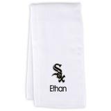 Infant White Chicago Sox Personalized Burp Cloth