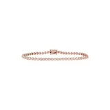Diamaison Women's 1/2 ct. t.w. Diamond Tennis Bracelet in 10K Rose Gold (I/I2), Pink