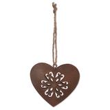 Sunset Vista Designs Co. 4 Piece Rusty Pressed Heart Holiday Shaped Ornament Set Metal in Brown, Size 6.75 H x 3.25 W x 0.5 D in | Wayfair 13973
