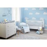 Harriet Bee Happy Clouds Infant 5 Piece Crib Bedding Set Polyester/Cotton Blend in Blue/Gray/White, Size 33.0 W in | Wayfair