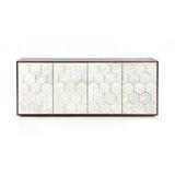 Corrigan Studio® Antynanum Sideboard Wood in Brown/White, Size 31.5 H x 78.75 W x 19.75 D in | Wayfair CIMP-209