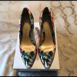 Jessica Simpson Shoes | Jessica Simpson Pumps 7 12 | Color: Green/Pink | Size: 7.5