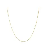 Primavera Italy Gold-Plated Solid Box Chain Necklace, Gold, 18 In