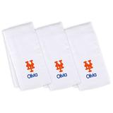 "Infant White New York Mets Personalized Burp Cloth 3-Pack"