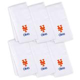Infant White New York Mets Personalized Burp Cloth 6-Pack