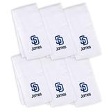 Infant White San Diego Padres Personalized Burp Cloth 6-Pack