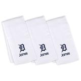 Infant White Detroit Tigers Personalized Burp Cloth 3-Pack