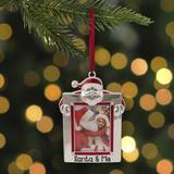 Northlight Seasonal Santa & Me Photo Frame Christmas Hanging Figurine Ornament Metal in Red/White, Size 3.5 H x 0.25 W x 2.75 D in | Wayfair