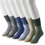 Men's GOLDTOE 6-pack Stanton Crew Socks, Size: 6-12, Green Light Blue
