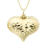 "14k Gold Heart Charm Necklace, Women's, Size: 18"", Yellow"