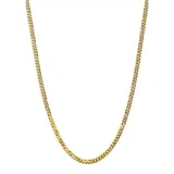 Belk & Co Mens 14K Yellow Gold 4.75 Millimeter Beveled Curb Chain Necklace, 18 In