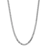 Belk & Co Men's 14K White Gold 7.25 Millimeter Beveled Curb Chain Necklace, 24 In