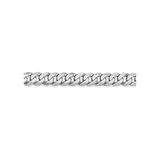 Belk & Co Mens 14K White Gold 4.76 Millimeter Beveled Curb Chain Necklace, 24 In