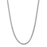 Belk & Co Men's 14K White Gold 5.75 Millimeter Beveled Curb Chain Necklace, 20 In