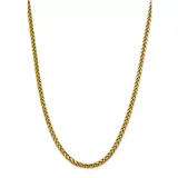 Belk & Co Men's 14K Yellow Gold 5 Millimeter Semi Solid Diamond Cut Wheat Chain Necklace, 22 In