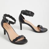 Torrid Shoes | Black Faux Leather Scallop Stiletto Heel (Ww) | Color: Black | Size: Various