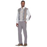 Stacy Adams Men's 1/4-Zip Sweater Set (Size XXXXXL) Light Grey, Acrylic,Polyester,Rayon