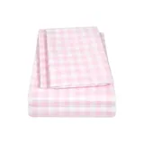 Sweet Home Collection Kids Pink Gingham Pattern Sheet Set, Twin X-Large