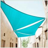 ColourTree 8' Triangle Shade Sail, Stainless Steel in Green/Blue, Size 96.0 W x 96.0 D in | Wayfair TAPT08-16